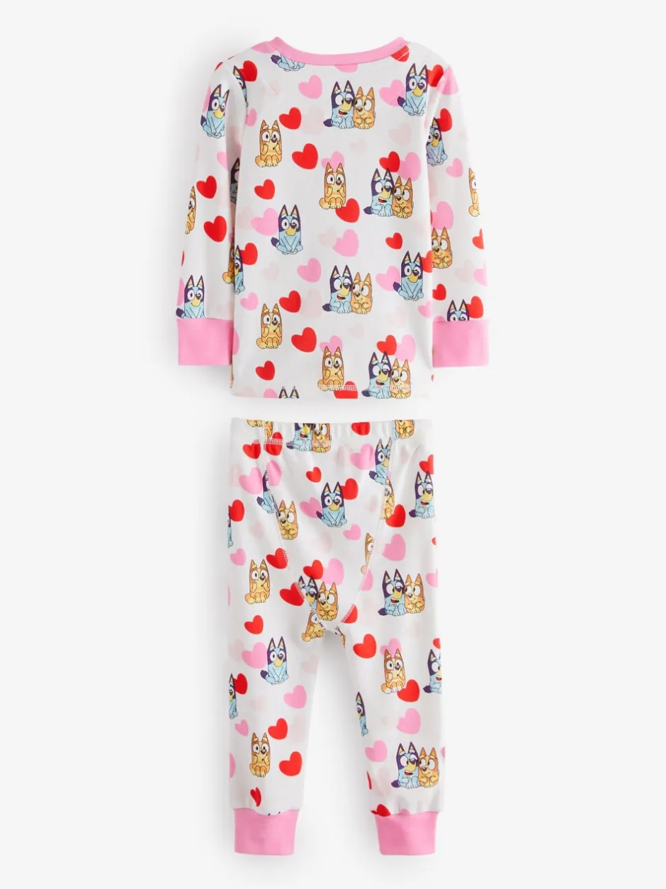 Nachtkleding En Pyjama's|Pyjama's*Next Roze - Bluey Knusse pyjama's met lange mouwen van 100% katoen, 2 verpakking (12mnd-8jr)