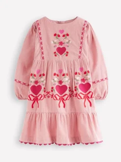 Jurken|Boden - Clover Blouson Cord Dress Roze