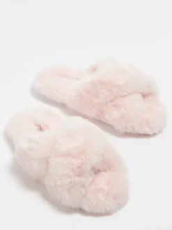 Pantoffels|Boux Avenue - Cross Band Slippers Roze