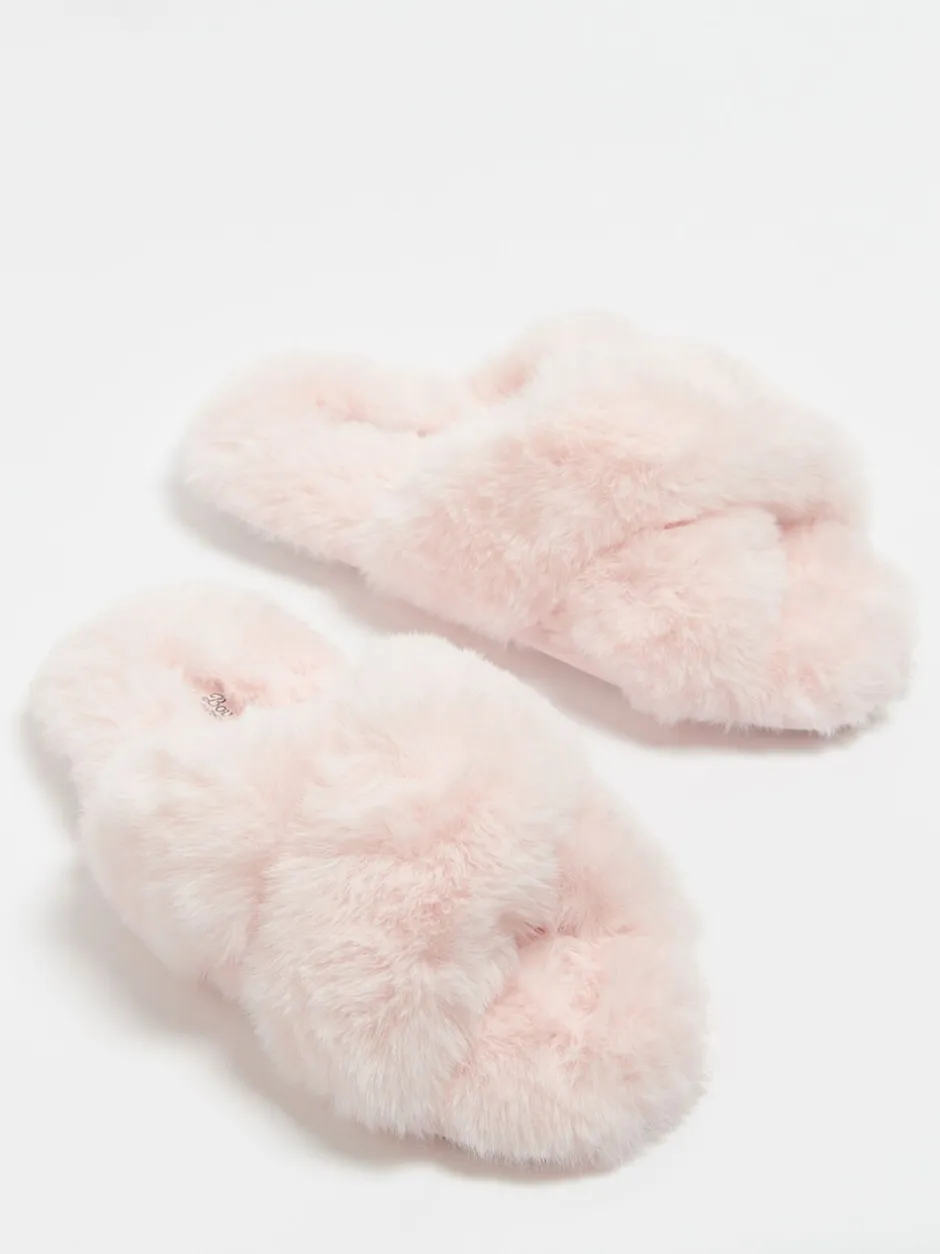 Pantoffels|Boux Avenue - Cross Band Slippers Roze
