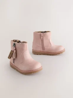 Boots*Next Roze - Chelsea enkellaarsjes met rits en kwastjes