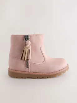 Boots*Next Roze - Chelsea enkellaarsjes met rits en kwastjes