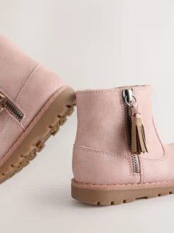 Boots*Next Roze - Chelsea enkellaarsjes met rits en kwastjes