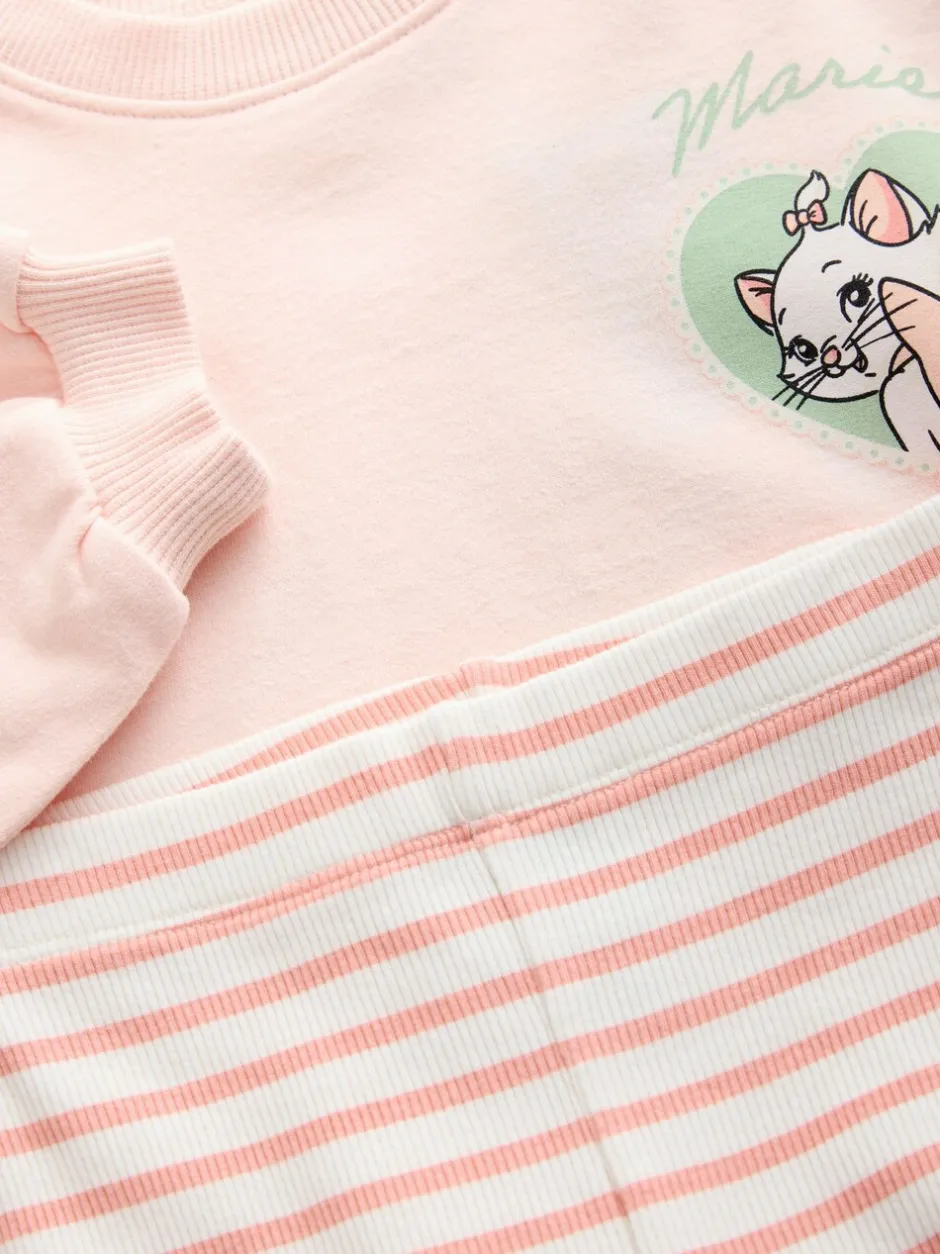 Tops|Sets En Combisets|Next Roze - Disney Aristocats Marie top met lange mouwen en legging set (3mnd -7jr)