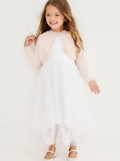 Gebreide Kleding|Next - Donzig vest met bolero (12 mnd- 16 jr) Roze