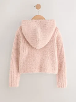 Sweaters En Hoody´S*Next - Donzige doorlopende rits hoodie (3-16jr) Roze