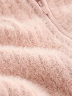 Sweaters En Hoody´S*Next - Donzige doorlopende rits hoodie (3-16jr) Roze