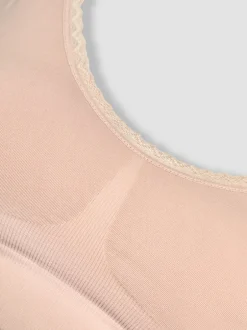 Beha's|Moederschap*Emma Jane - Emma-Jane Lace Trim Seamless Maternity & Nursing Bra Roze