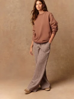Loungewear|Hoody's En Sweatshirts*Next Roze - Essentials sweatshirt met relaxte pasvorm, lange snit en zakken