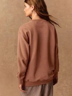 Loungewear|Hoody's En Sweatshirts*Next Roze - Essentials sweatshirt met relaxte pasvorm, lange snit en zakken