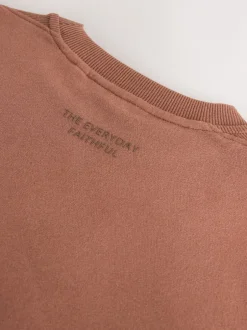 Loungewear|Hoody's En Sweatshirts*Next Roze - Essentials sweatshirt met relaxte pasvorm, lange snit en zakken