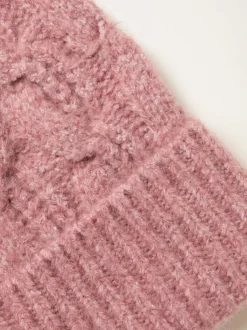 Mutsen, Handschoenen En Sjaals*Fat Face - FatFace Cable Beanie Roze