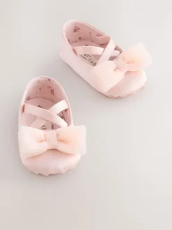 Gelegenheidskleding*Next - Feestelijke babyschoenen met strik (0-18mnd) Roze