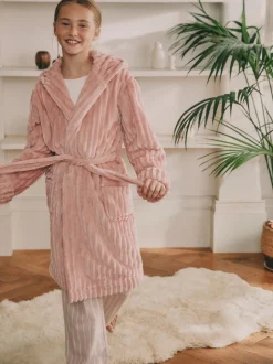 Kamerjassen|Next - Fleece Cord Dressing Gown (5-16yrs) Roze