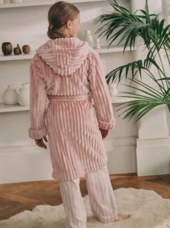 Kamerjassen|Next - Fleece Cord Dressing Gown (5-16yrs) Roze