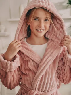 Kamerjassen|Next - Fleece Cord Dressing Gown (5-16yrs) Roze