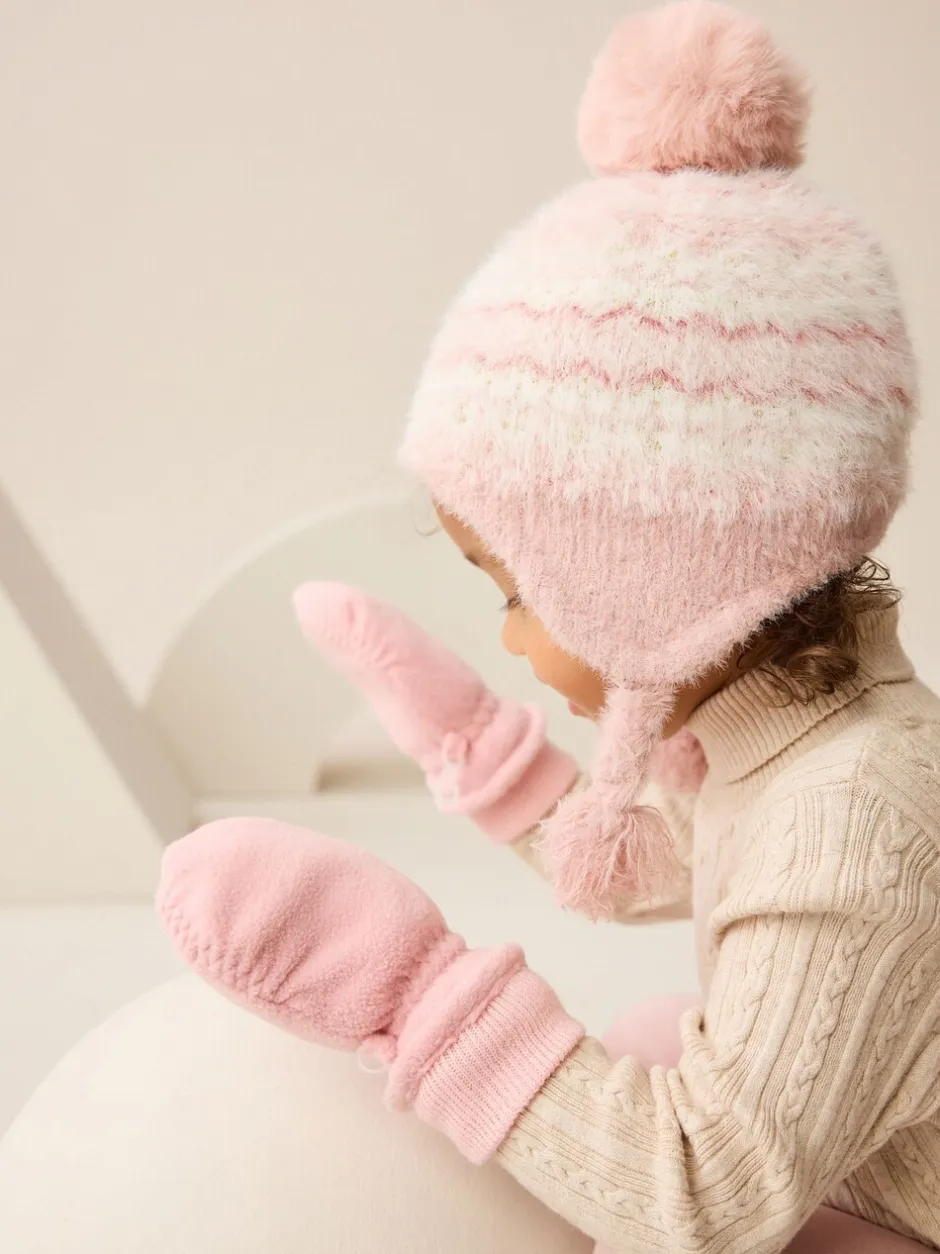 Mutsen, Handschoenen En Sjaals*Next - Fleece wanten (3mnd -6jr) Roze