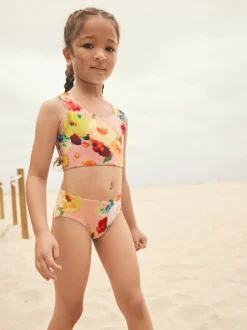 Badkleding*Next Roze - Floral Scallop Bikini (3-16yrs)