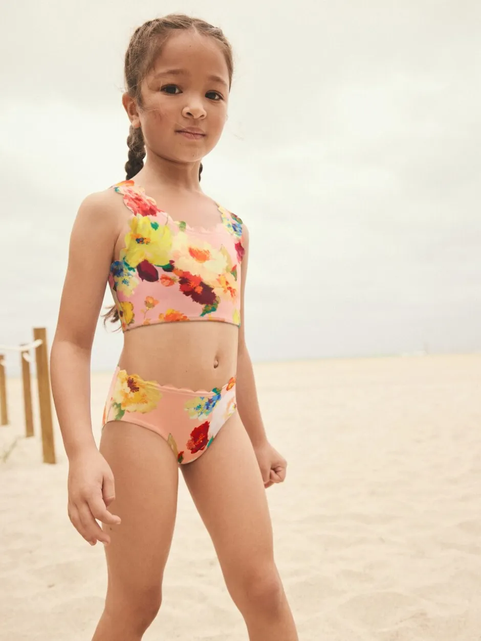Badkleding*Next Roze - Floral Scallop Bikini (3-16yrs)
