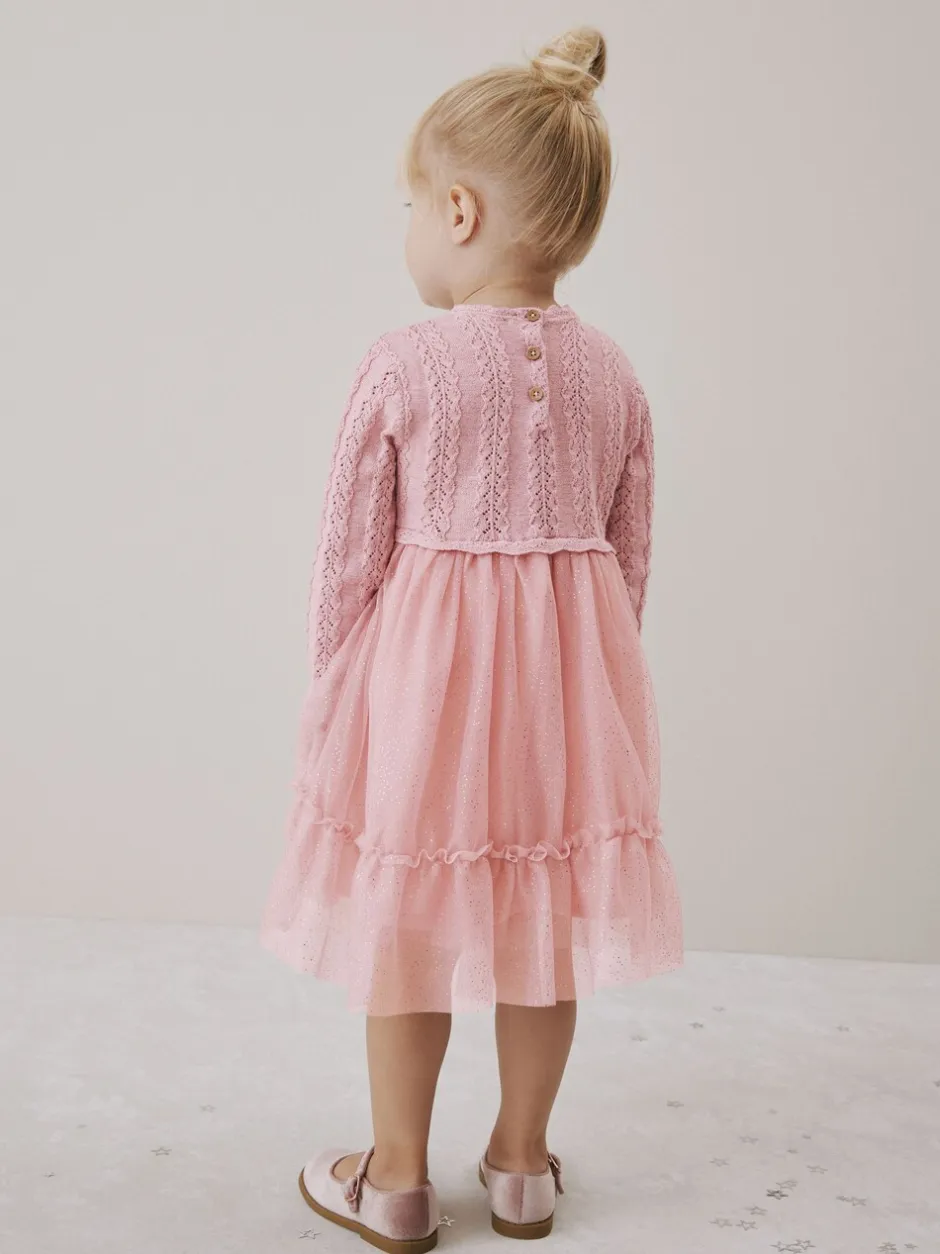 Gelegenheidskleding|Truien En Breisels*Next - Gebreide gelegenheidsjurk (3mnd-10jr) Roze