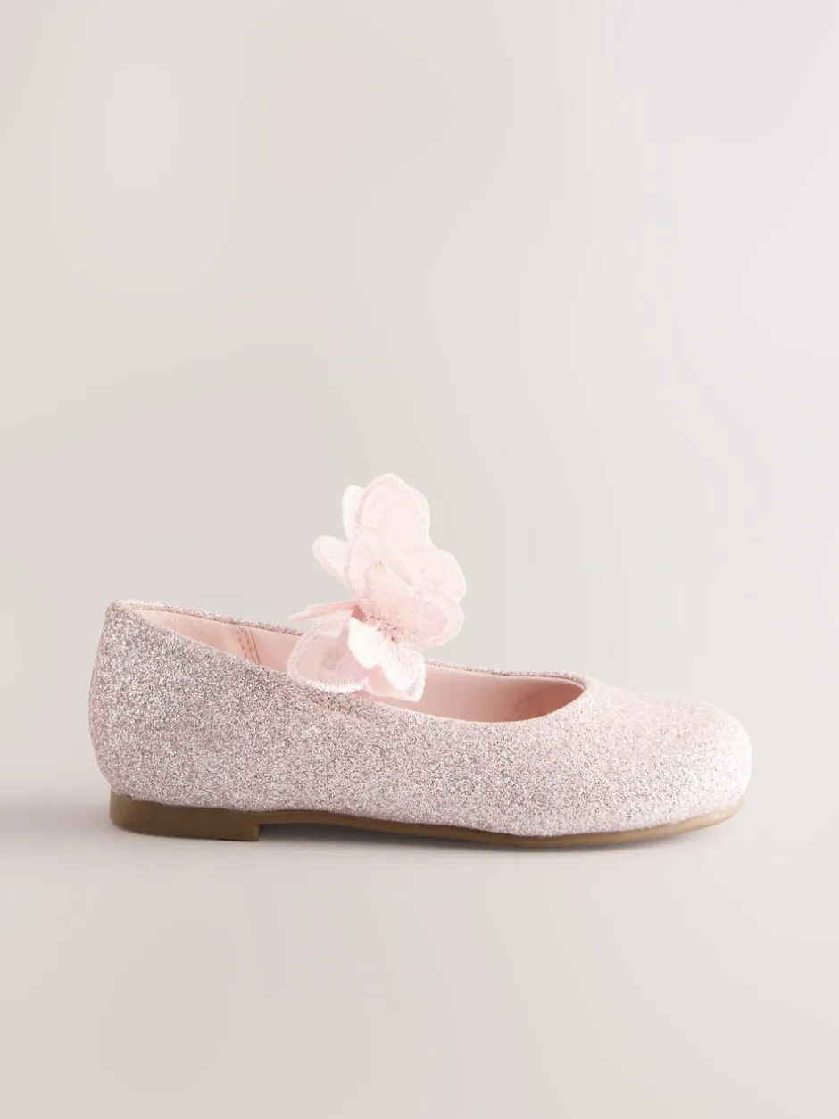 Gelegenheidskleding*Next - Glitter vlinderbandjes gelegenheidsschoenen Roze