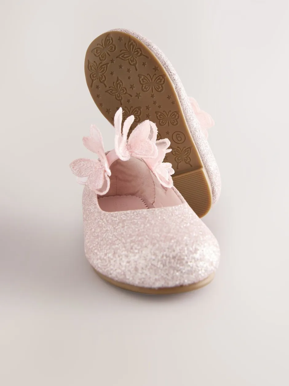 Gelegenheidskleding*Next - Glitter vlinderbandjes gelegenheidsschoenen Roze
