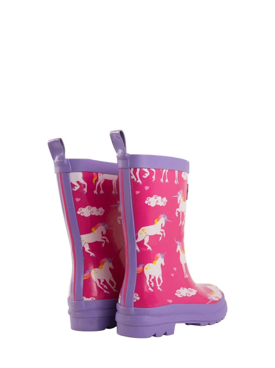 Laarzen*Hatley - Pink Shark Frenzy Rain Wellies Roze