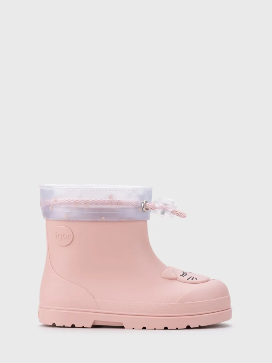 Laarzen|Igor - Mendi Cat Ankle Wellies Roze