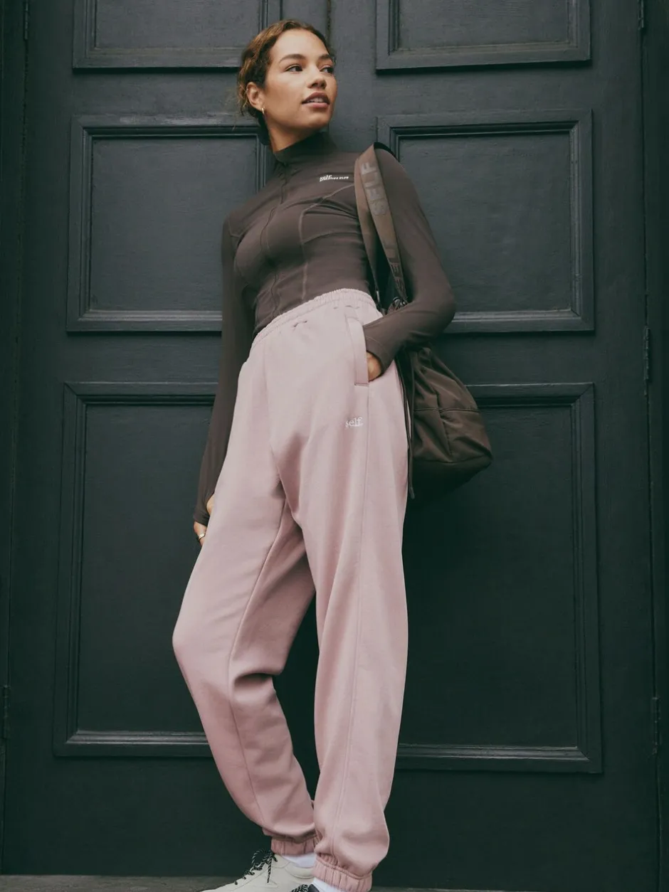 Leggings En Joggingbroeken|self. Roze - Joggingbroek met banden