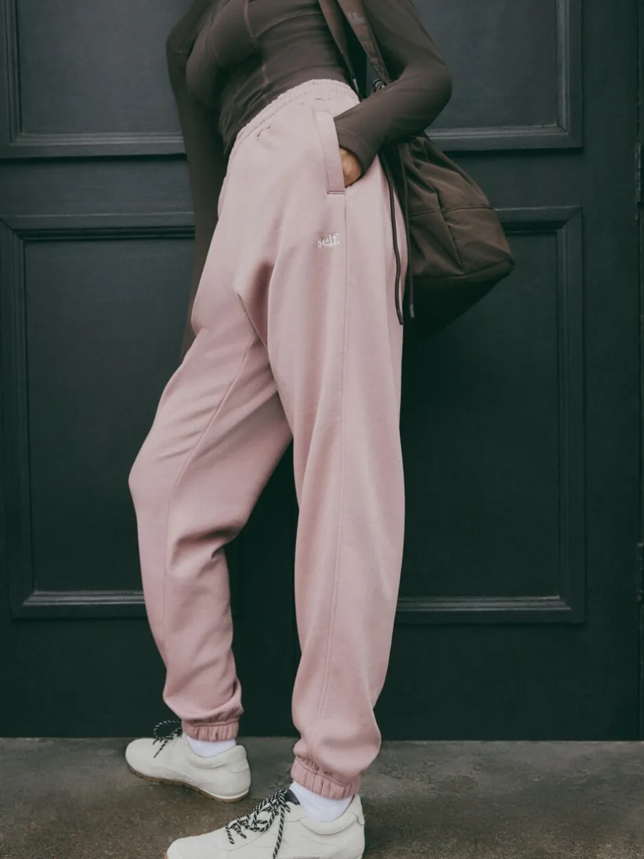 Leggings En Joggingbroeken|self. Roze - Joggingbroek met banden