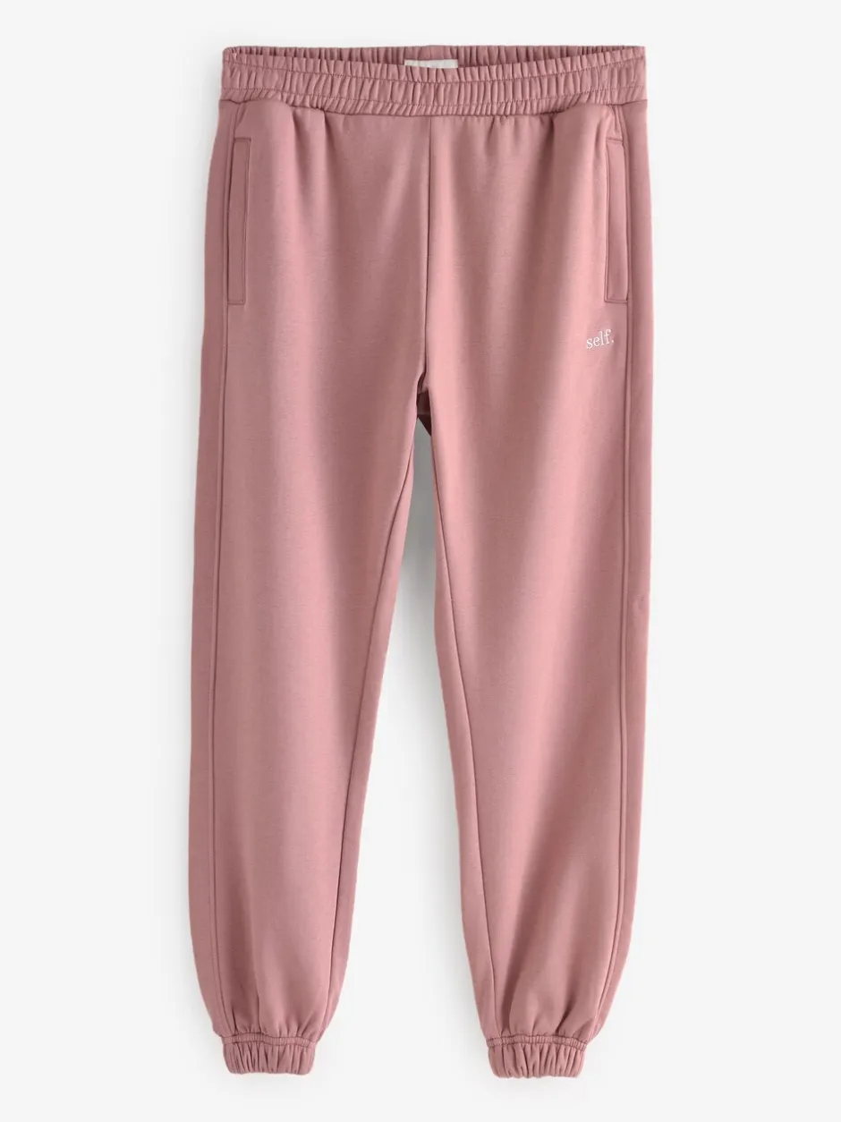 Leggings En Joggingbroeken|self. Roze - Joggingbroek met banden