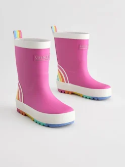 Laarzen|Little Bird by Jools Oliver - regenlaarzen met regenboog Roze