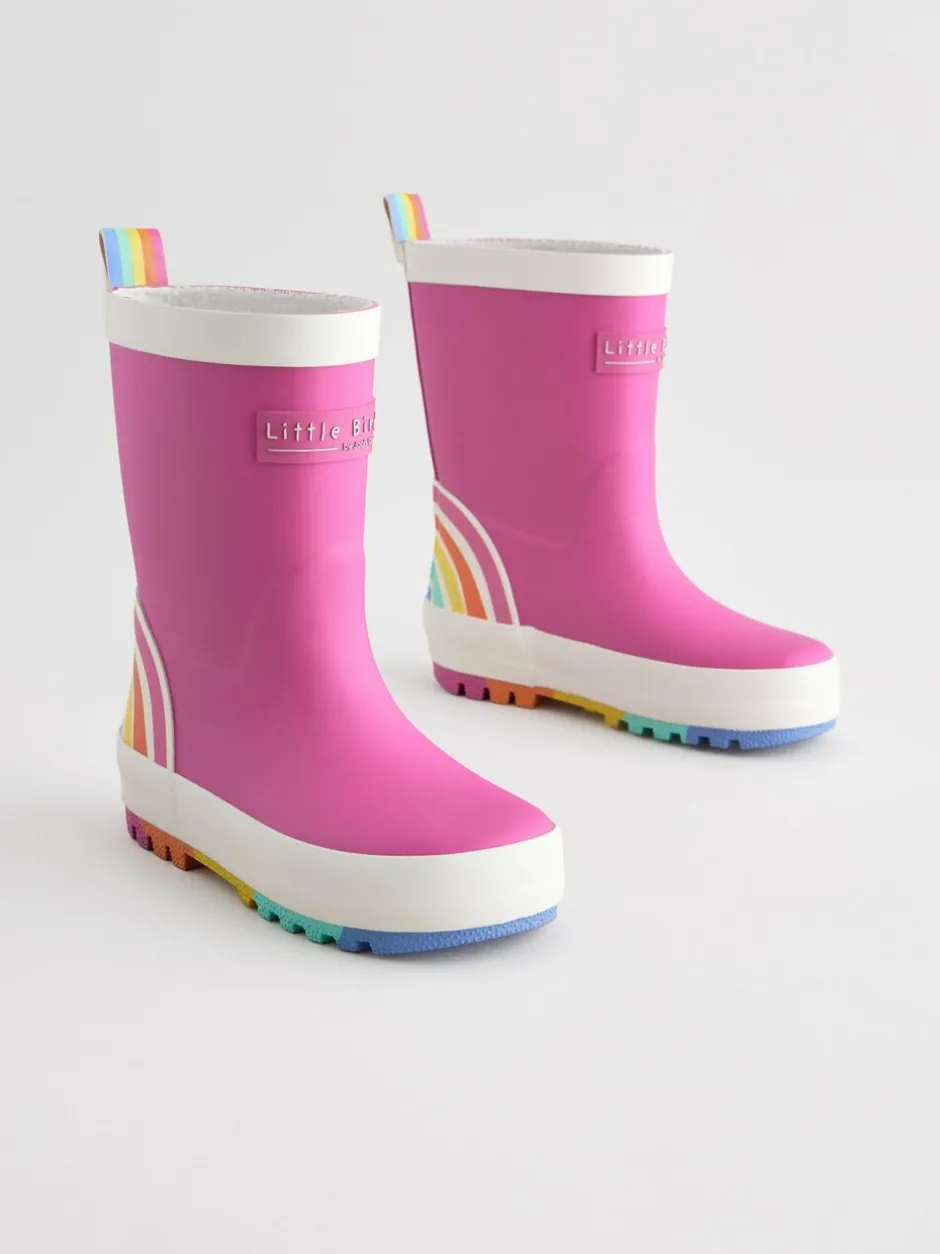 Laarzen|Little Bird by Jools Oliver - regenlaarzen met regenboog Roze