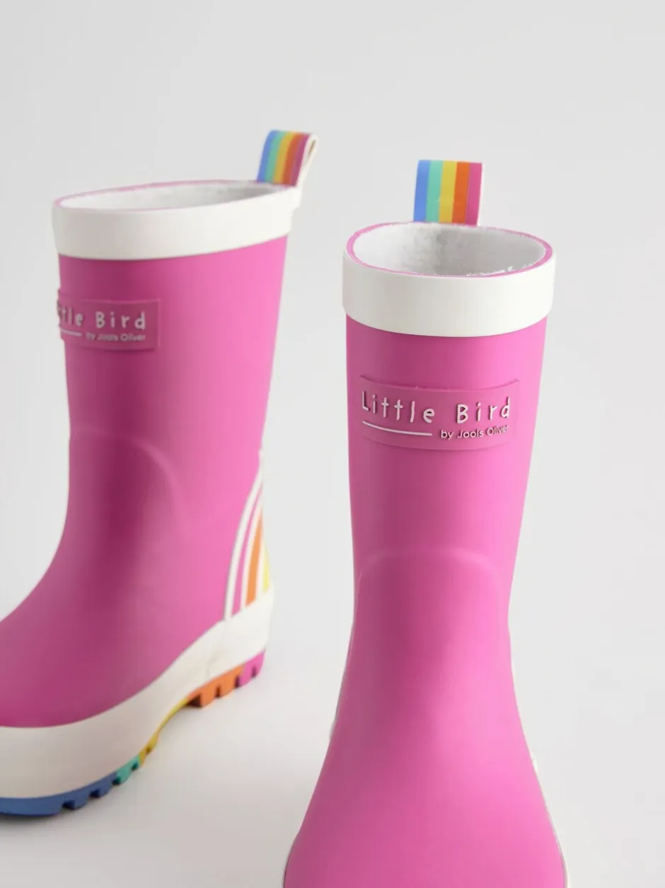 Laarzen|Little Bird by Jools Oliver - regenlaarzen met regenboog Roze