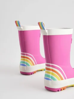 Laarzen|Little Bird by Jools Oliver - regenlaarzen met regenboog Roze