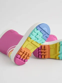 Laarzen|Little Bird by Jools Oliver - regenlaarzen met regenboog Roze