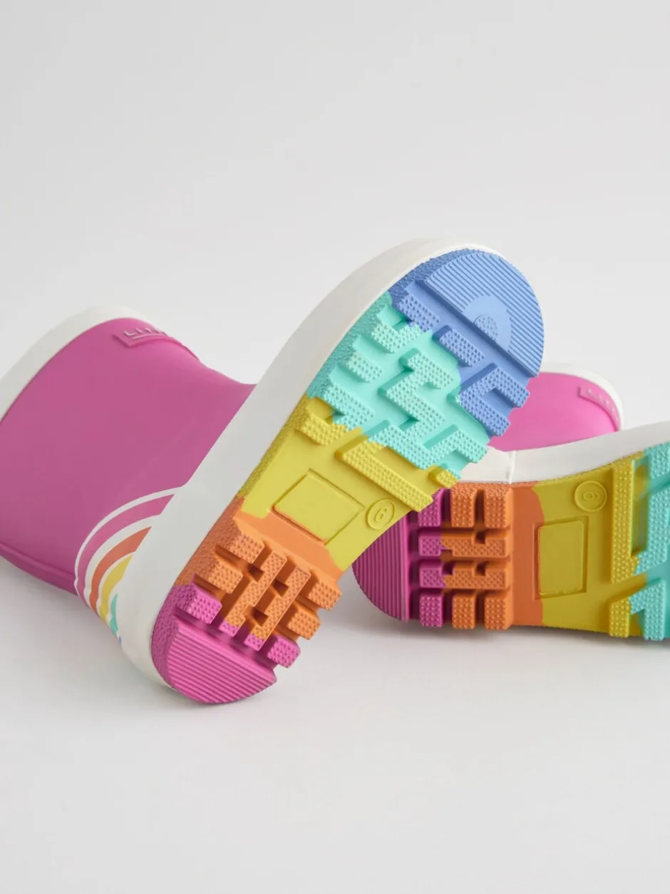 Laarzen|Little Bird by Jools Oliver - regenlaarzen met regenboog Roze