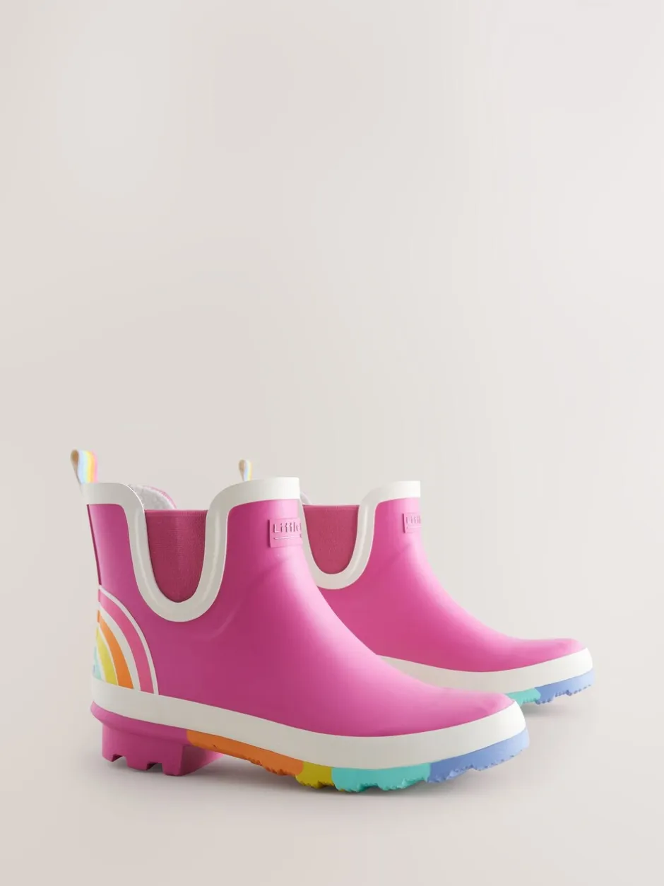 Laarzen|Boots|Little Bird by Jools Oliver - regenlaarzen met regenboog voor volwassenen Roze