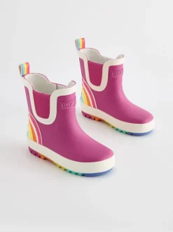 Laarzen*Little Bird by Jools Oliver - Regenlaarzen met regenboog Roze