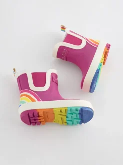 Laarzen*Little Bird by Jools Oliver - Regenlaarzen met regenboog Roze