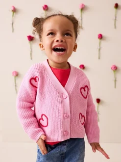Gebreide Kleding*Next Roze - Love Bug Cardigan (3mths-7yrs)
