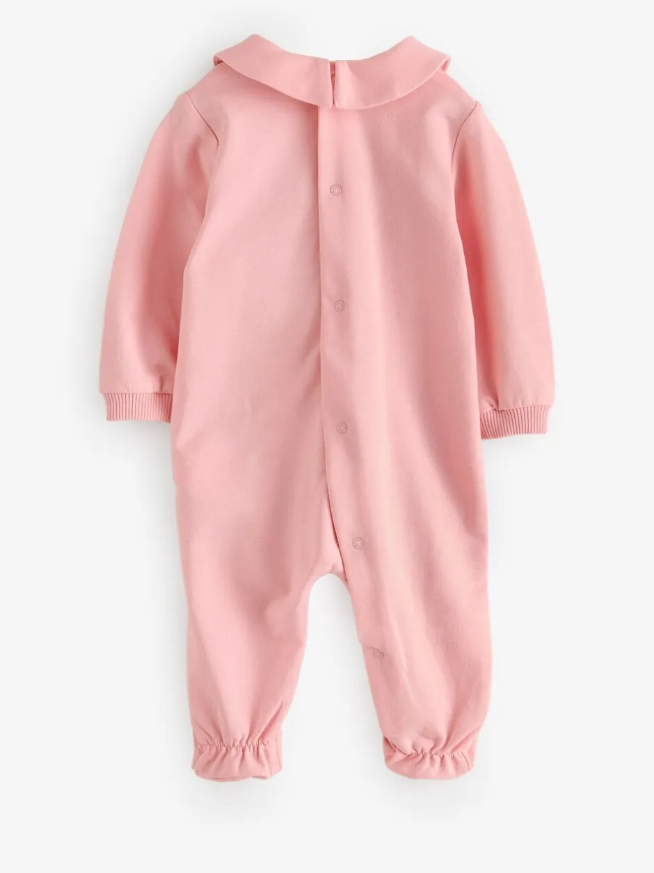 Slabbetjes*Moschino - Baby Logo Sleepsuit, Hat & Bib Giftset With Giftbox Roze