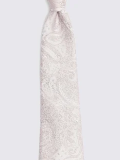 Stropdassen En Pochets|MOSS Roze - Bruiloft Paisley Stropdas