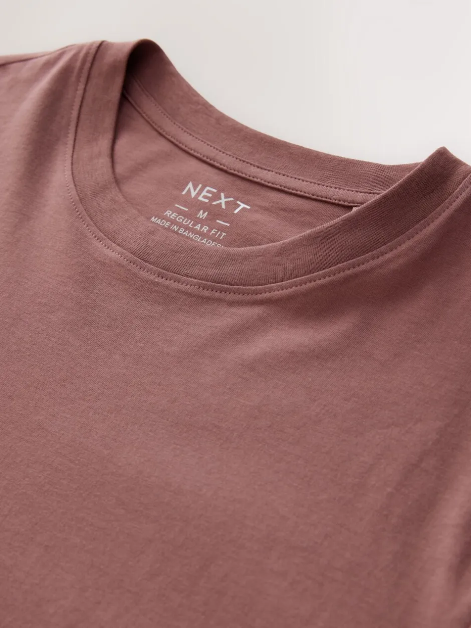 T-Shirts En Hemden|Next Roze - Normale Pasvorm - Essentieel katoenen T-shirt met ronde hals