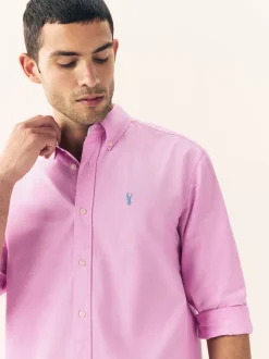 Shirts*Next Roze - Normale Pasvorm - Oxford-hemd met lange mouwen