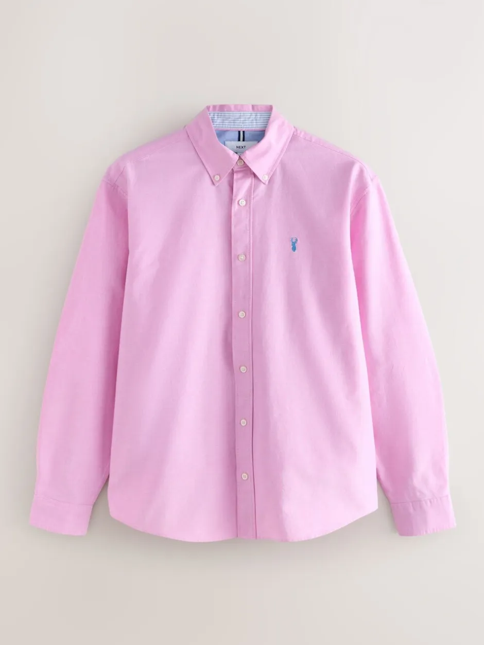 Shirts*Next Roze - Normale Pasvorm - Oxford-hemd met lange mouwen
