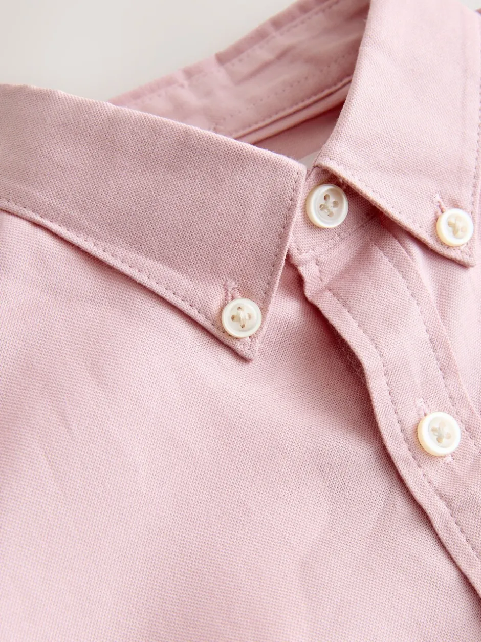 Shirts*Next Roze - Oxford-overhemd met korte mouwen mouwen en hoog aandeel katoen (3-16 jr)