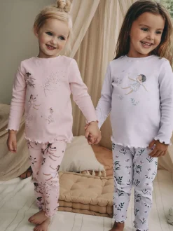 Multipacks|Nachtkleding En Pyjama's|Next Roze / paarse fee - Verpakking van 2 knusse pyjama's (9 mnd-12 jr)
