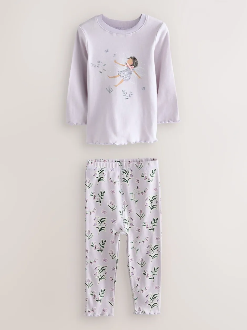 Multipacks|Nachtkleding En Pyjama's|Next Roze / paarse fee - Verpakking van 2 knusse pyjama's (9 mnd-12 jr)