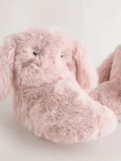 Pantoffels*Next Roze - Pantoffellaarzen van imitatiebont met konijntjes